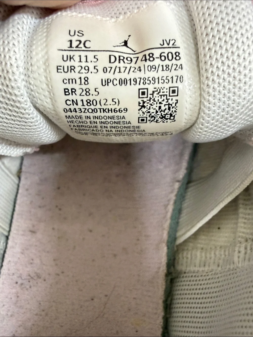 Nike Air Force Kids Pink and White Low-Top Sneakers